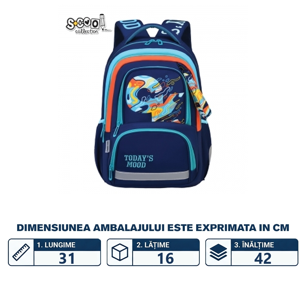Ghiozdan ergonomic comp. laptop, URBAN PREM., 42x31x16 cm, TODAY MOOD - S-COOL - imagine 2