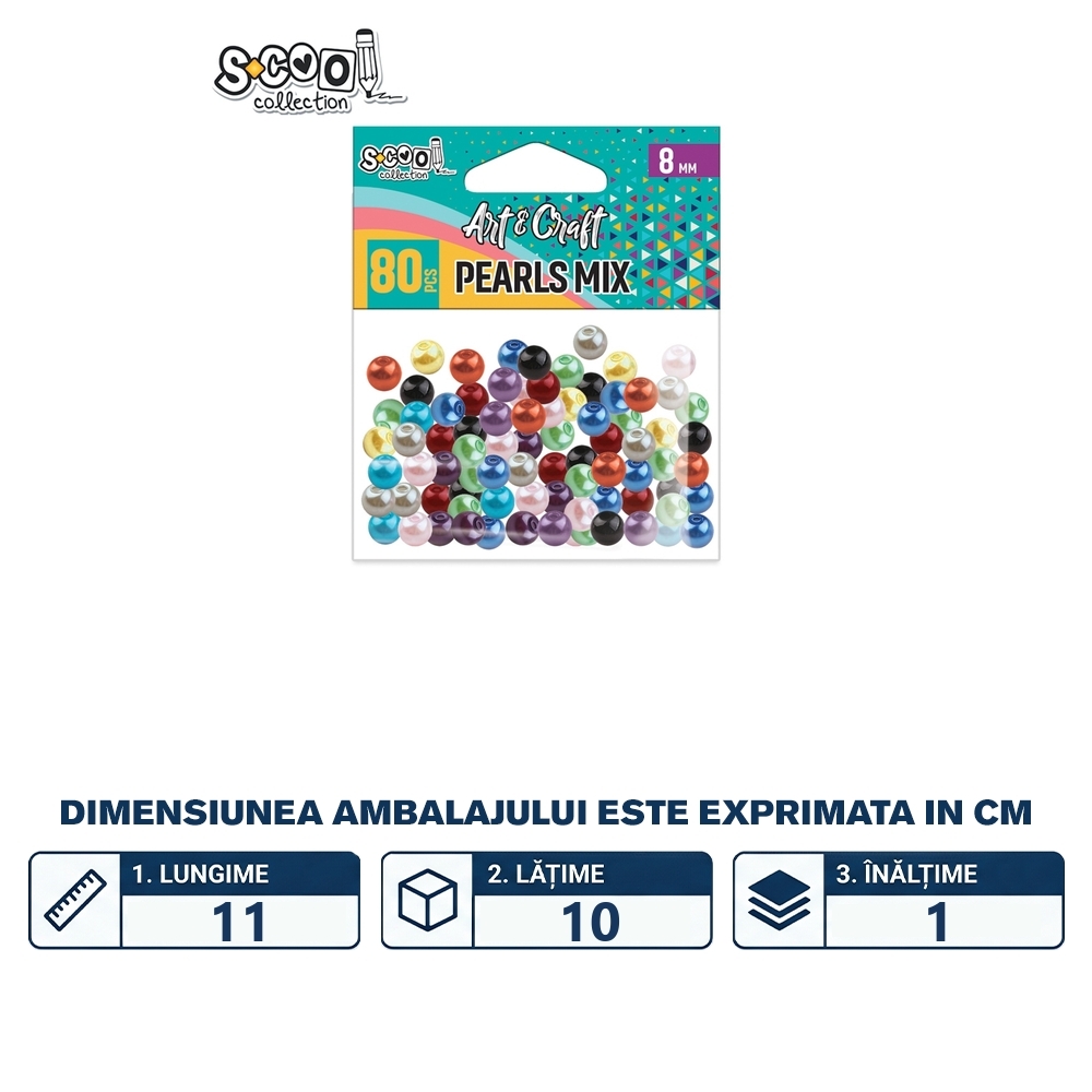 Accesorii craft, margele, 80 buc/set - S-COOL - imagine 2