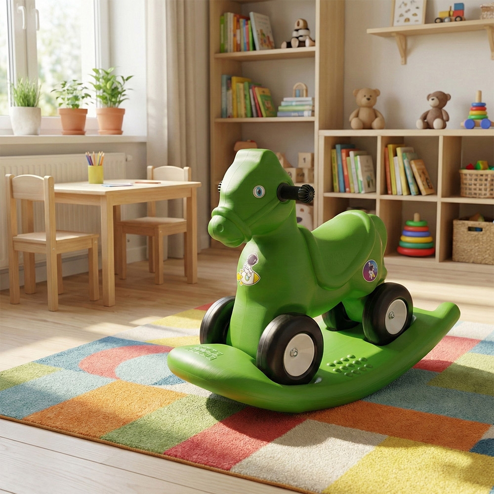Calut balansoar 2 in 1, verde - ROBENTOYS - imagine 8