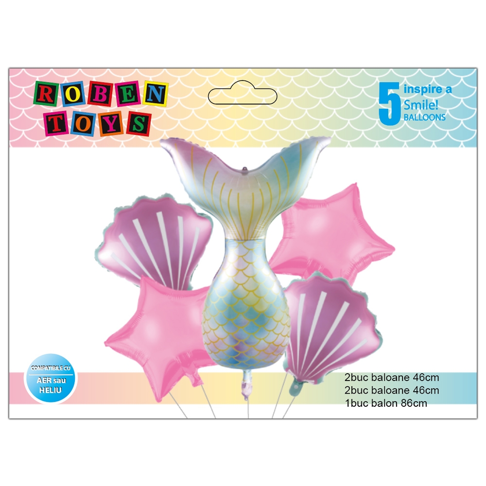 Balon, folie aluminiu, Sirena