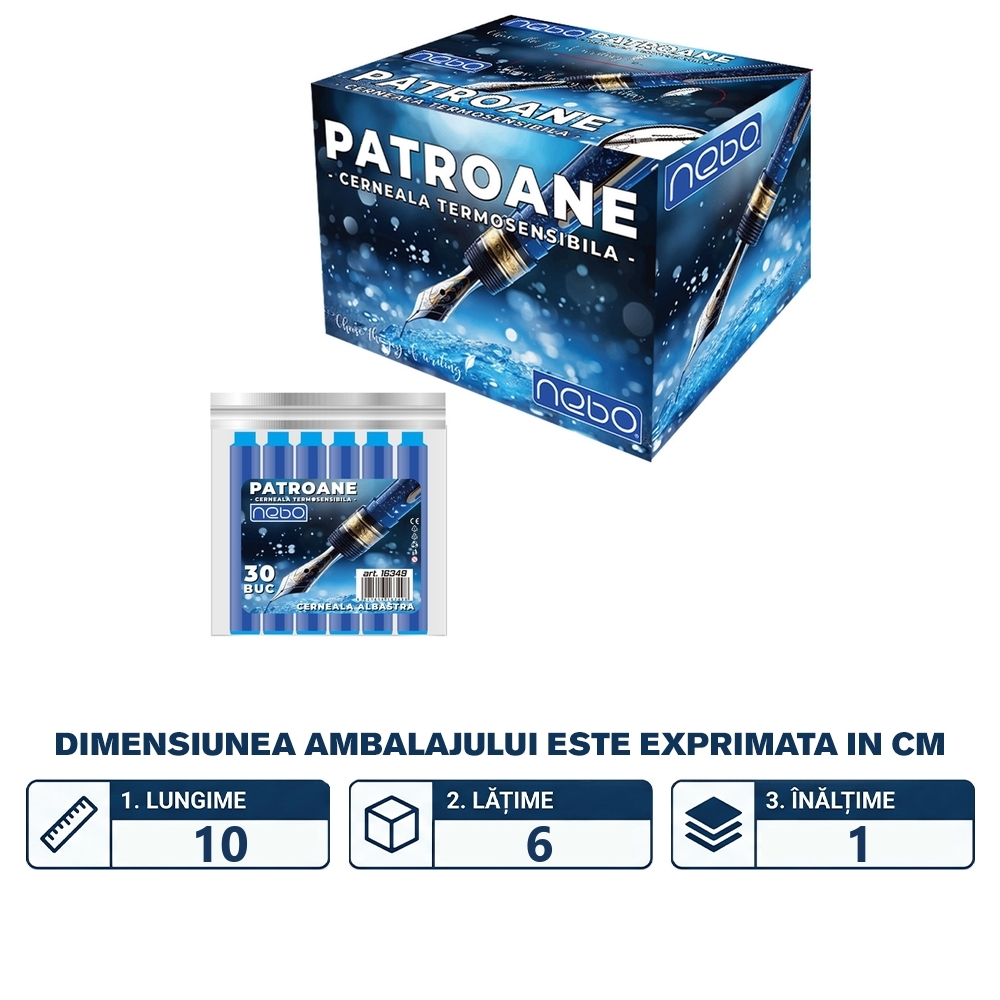 Patroane cerneala termosensibila, 30buc/set - NEBO - imagine 2
