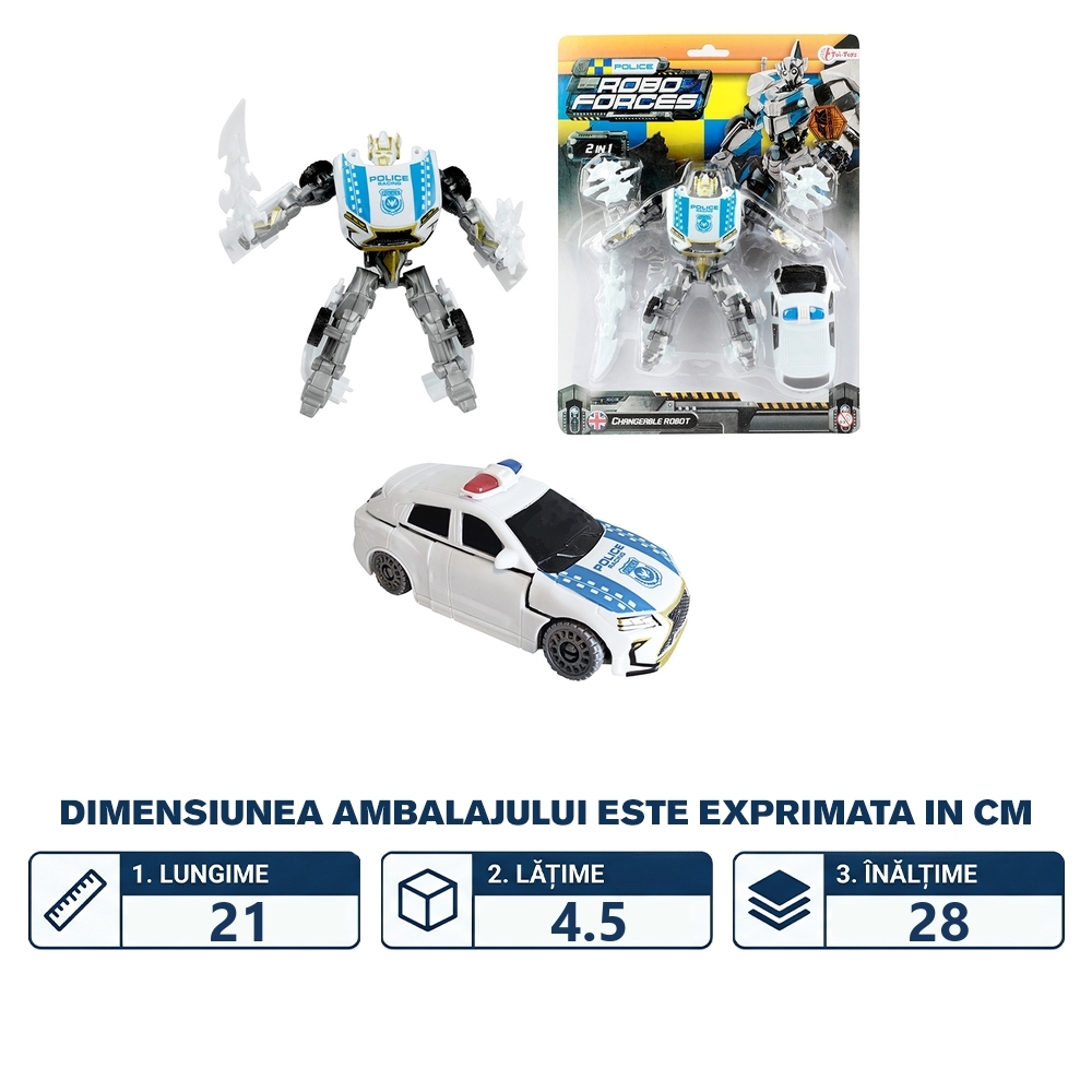 Robot transformabil, Masina de politie - Toi-Toys - imagine 2
