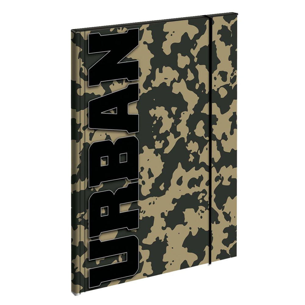 Mapa premium, lucioasa, Military, inchidere cu elastic 23.5x31.5 cm S-COOL