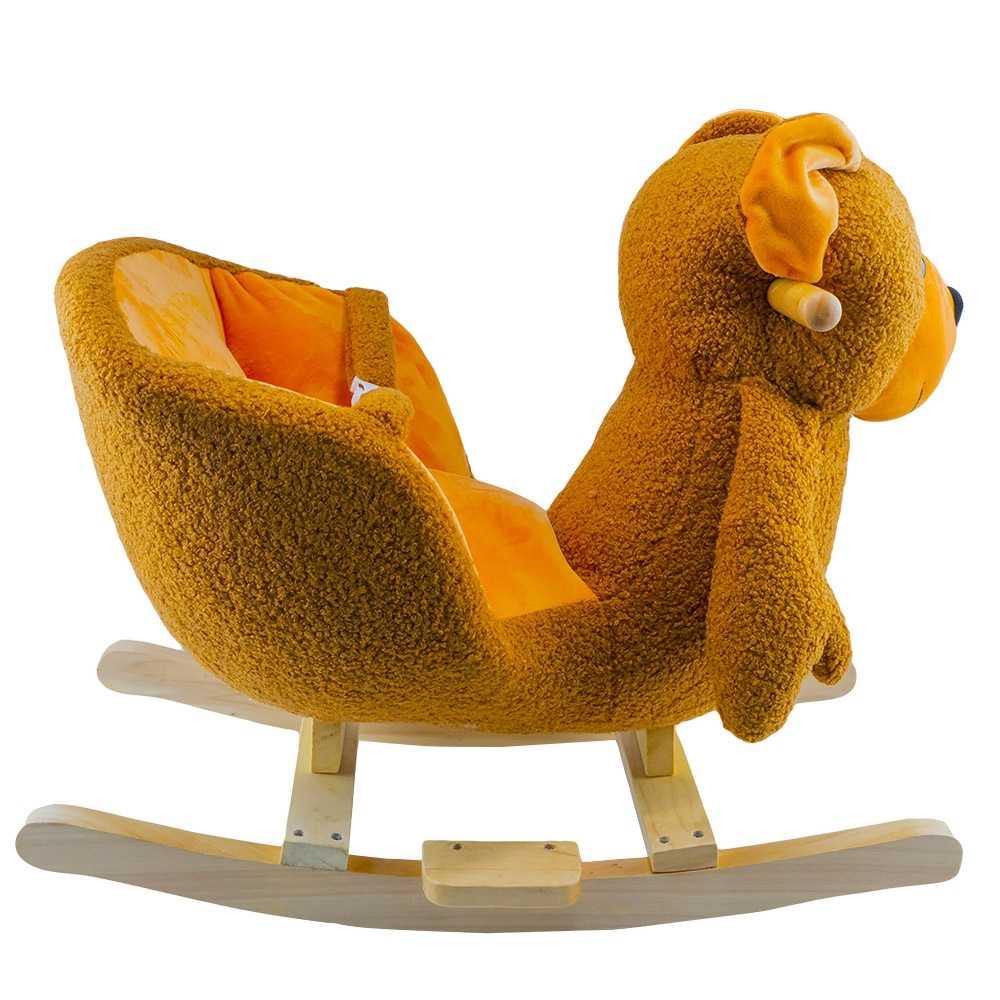 Balansoar pentru bebelusi, Ursulet, lemn + plus, maro, 60x34x45 cm - imagine 2