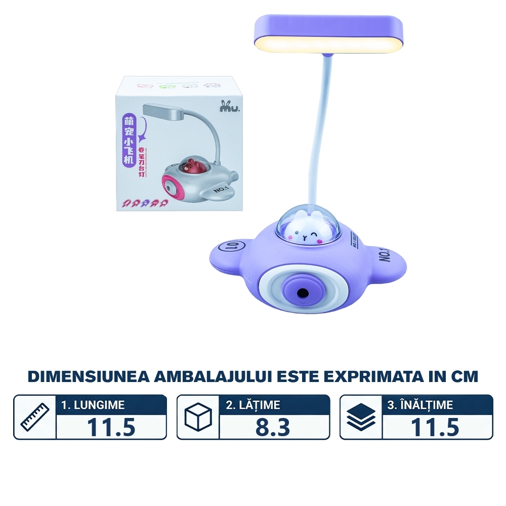 Veioza copii, Avion, baterii reincarcabile - imagine 2