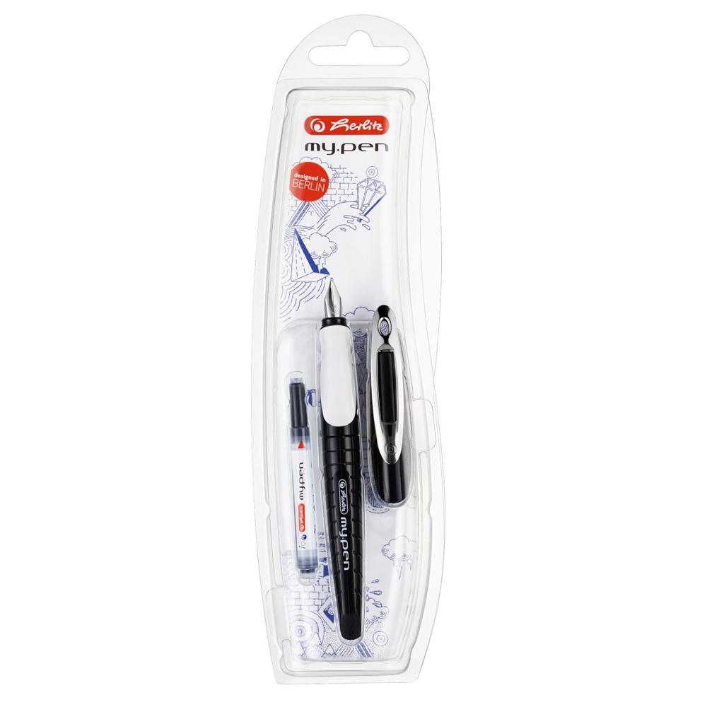 Stilou My Pen penita M negru|alb - blister - imagine 3