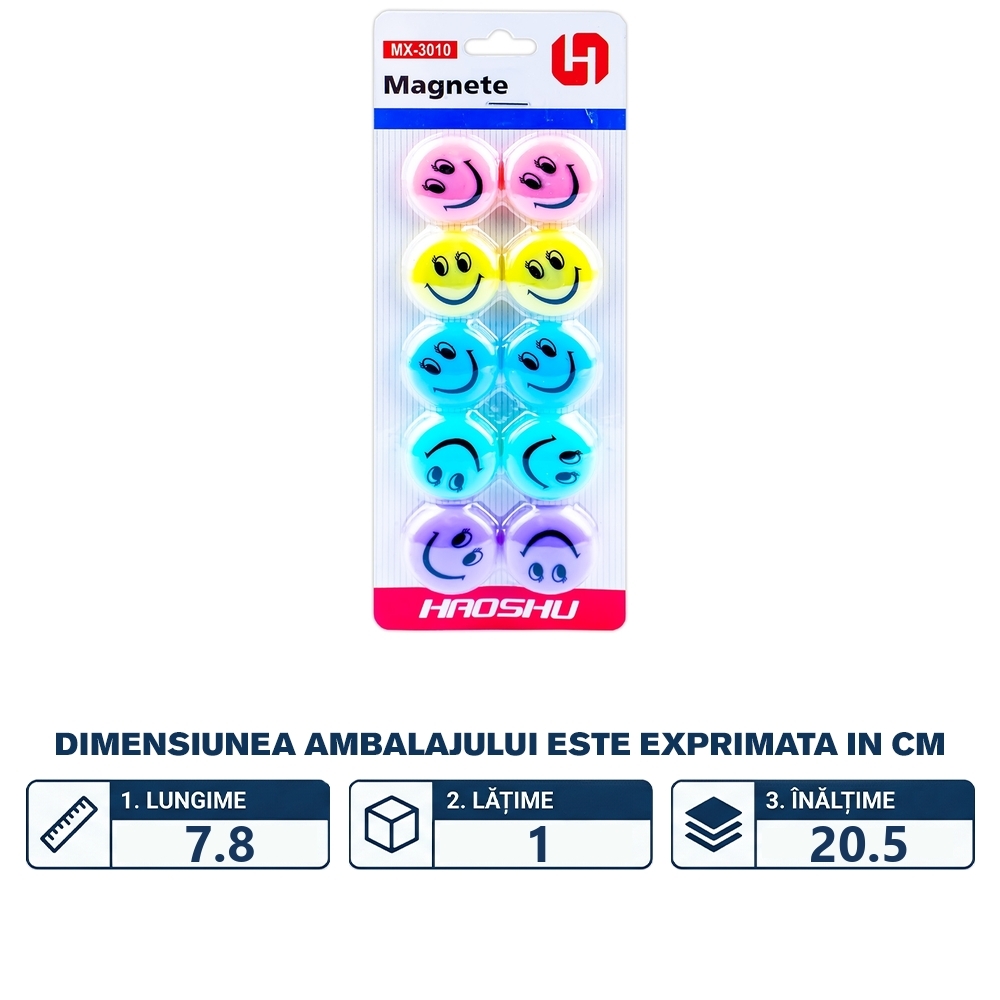 Magneti Smile, 10 buc/set - imagine 2