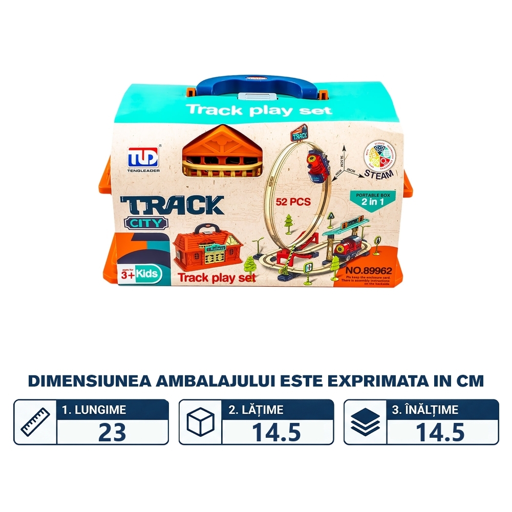 Trenulet cu gara, 48 piese/set - imagine 2