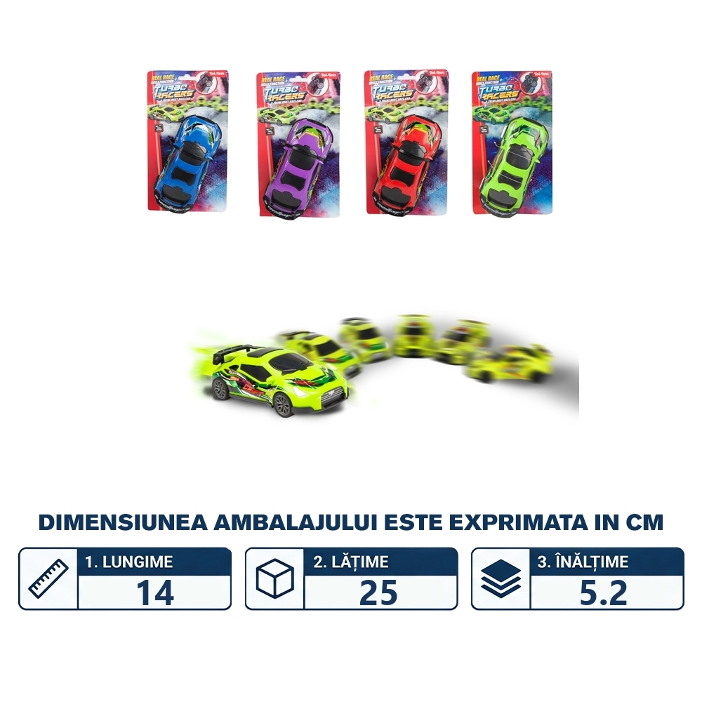 Masinuta cu frictiune, Drift, Turbo Racers - Toi-Toys - imagine 2