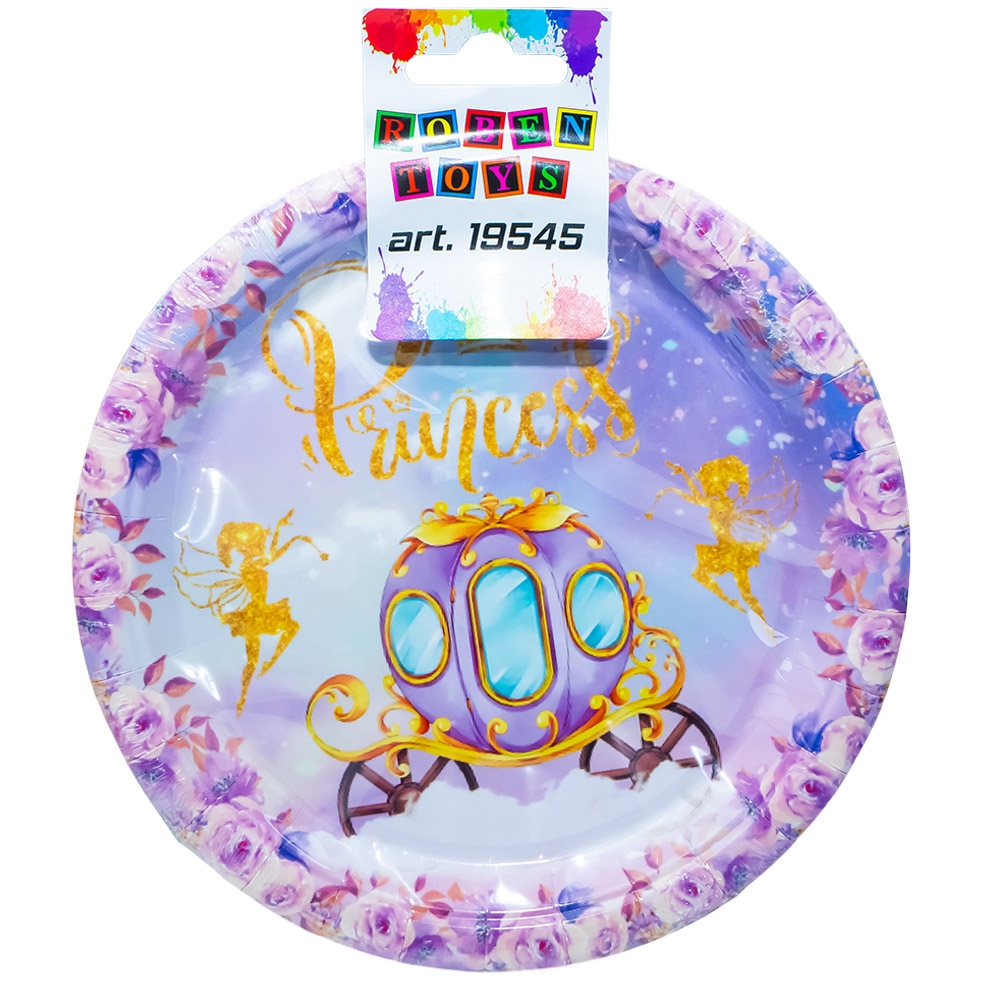 Farfurii party, din carton, diverse modele, 18 cm, 230g, 10 buc/set - ROBENTOYS - imagine 10