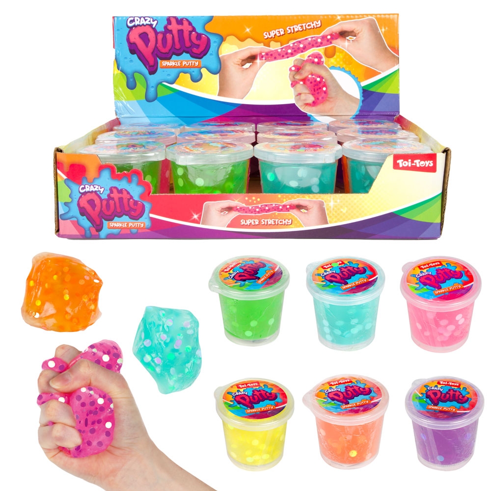 Putty cu glitter, 12 buc/set - Toi-Toys