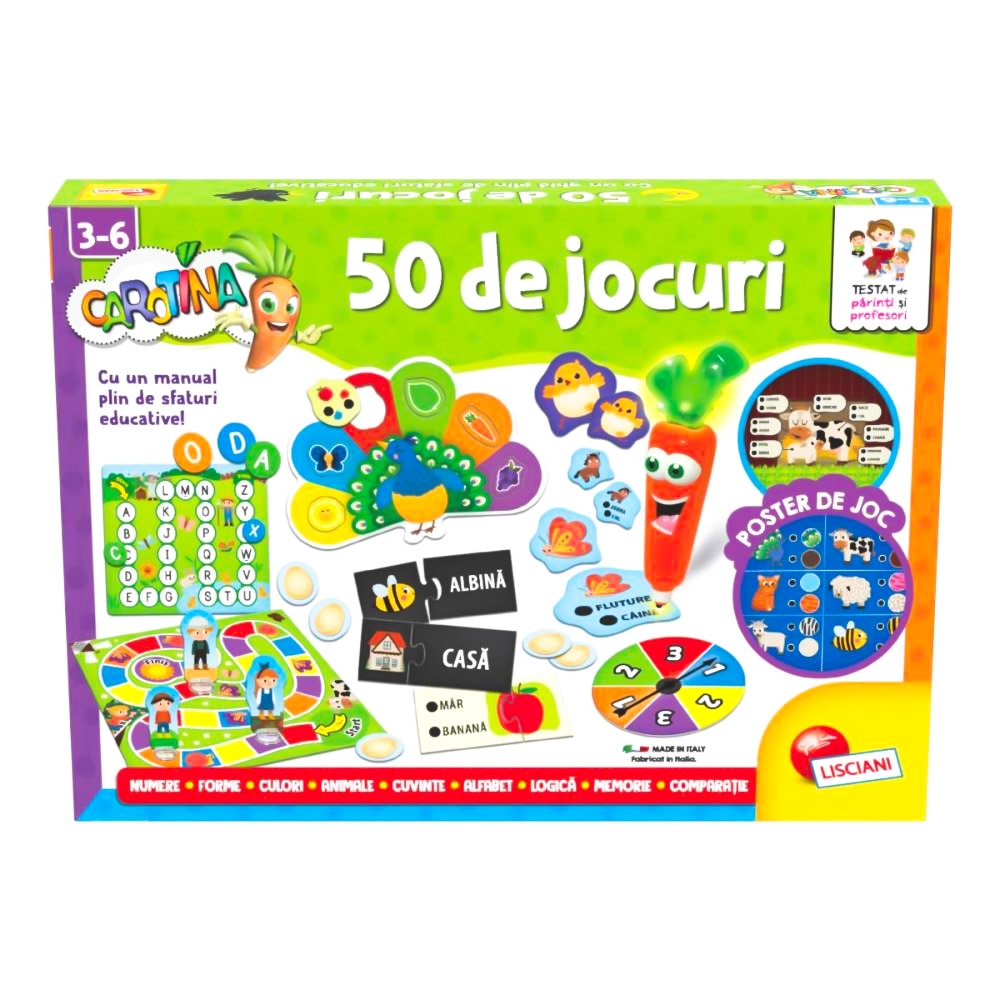 Joc educativ Carotina cu 50 de jocuri - LISCIANI - imagine 2