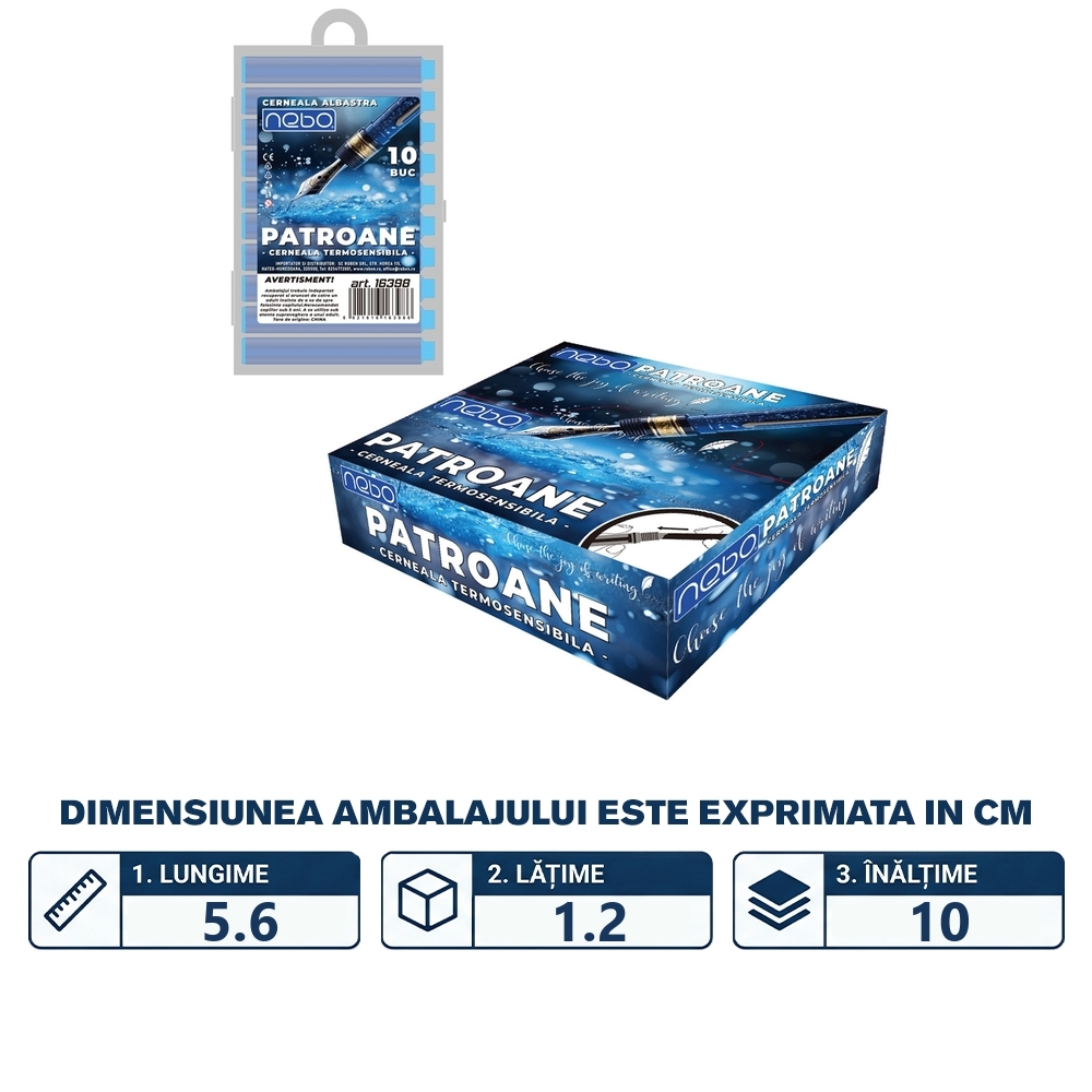 Patroane cerneala termosensibila, 10buc/set - NEBO - imagine 2