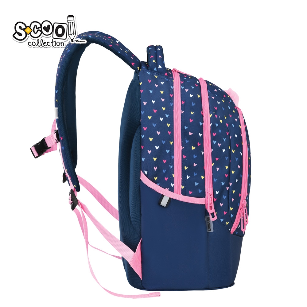 Ghiozdan anatomic URBAN, 43x29x22 cm, HEARTS - S-COOL - imagine 3