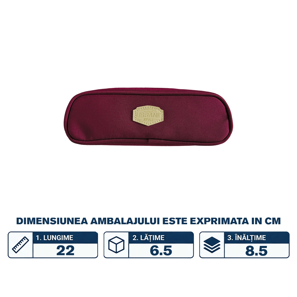 Penar borseta Urban, 22x6.5x8.5 cm, Red - S-COOL - imagine 2