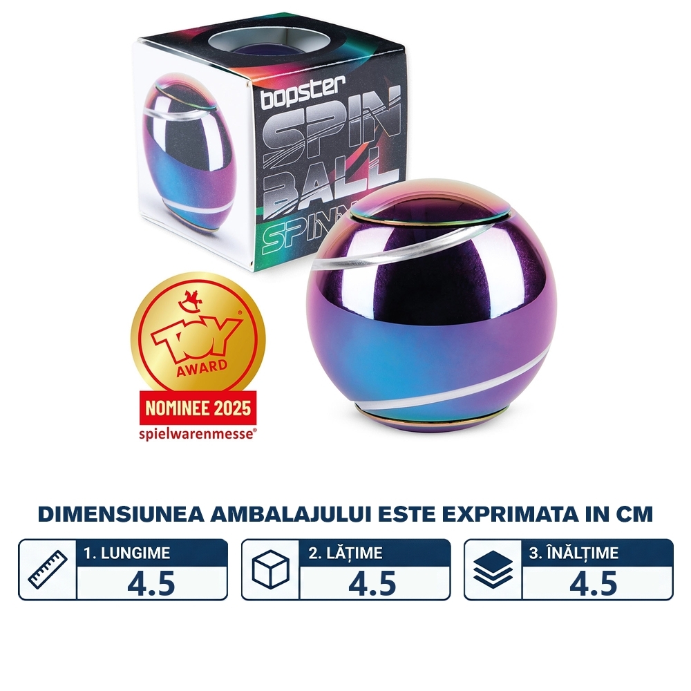 Bopster Spin Ball, Multicolor, Metalizat - imagine 2