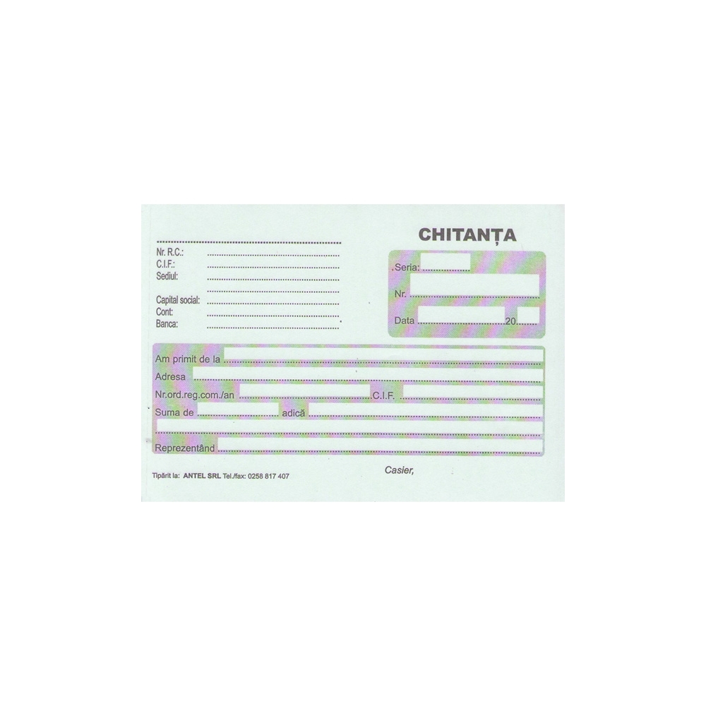 Chitantier A6 autocopiativ, 2 exemplare, 100 file