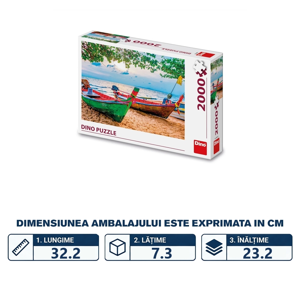 Puzzle 2000 piese, Barcile pescarilor - DINO TOYS - imagine 2