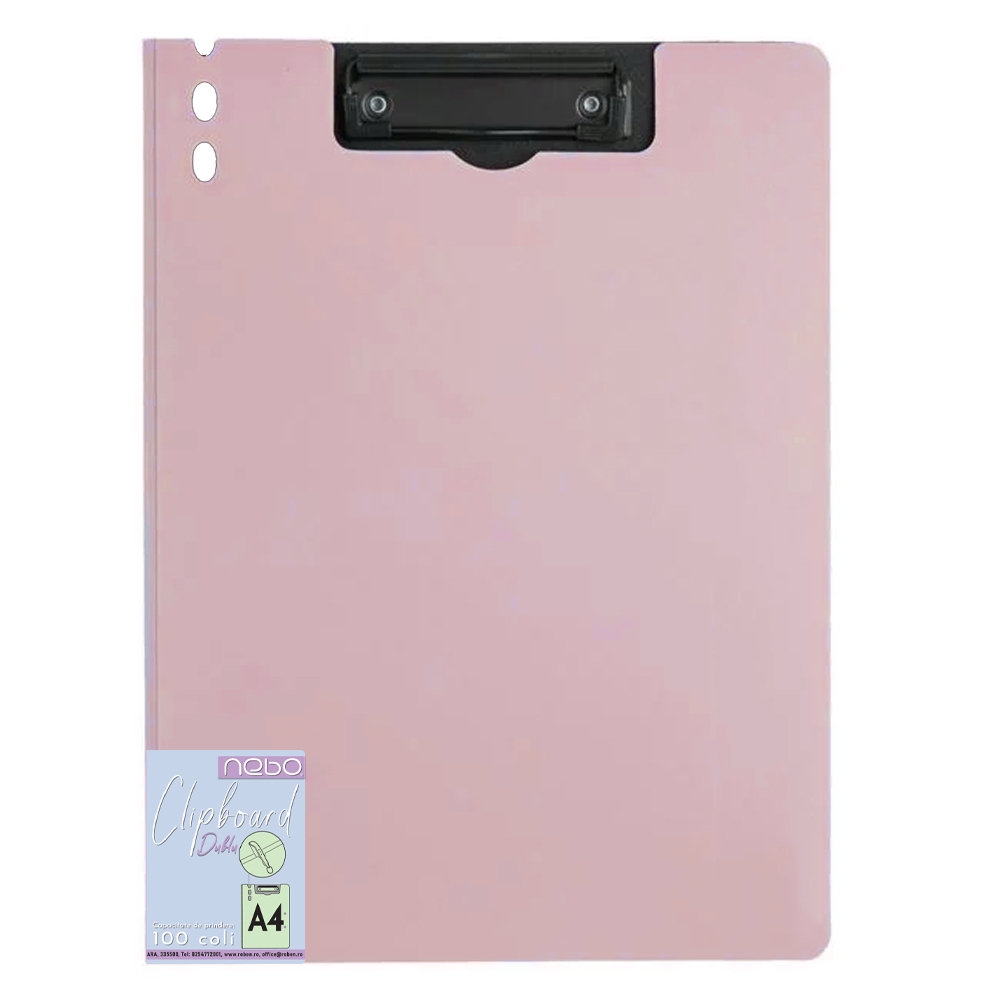 Clipboard A4, dublu, culori pastel - NEBO - imagine 5