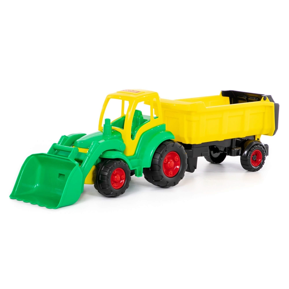 Tractor cu incarcator + remorca - Champion, 86x22x26 cm, Polesi - imagine 5