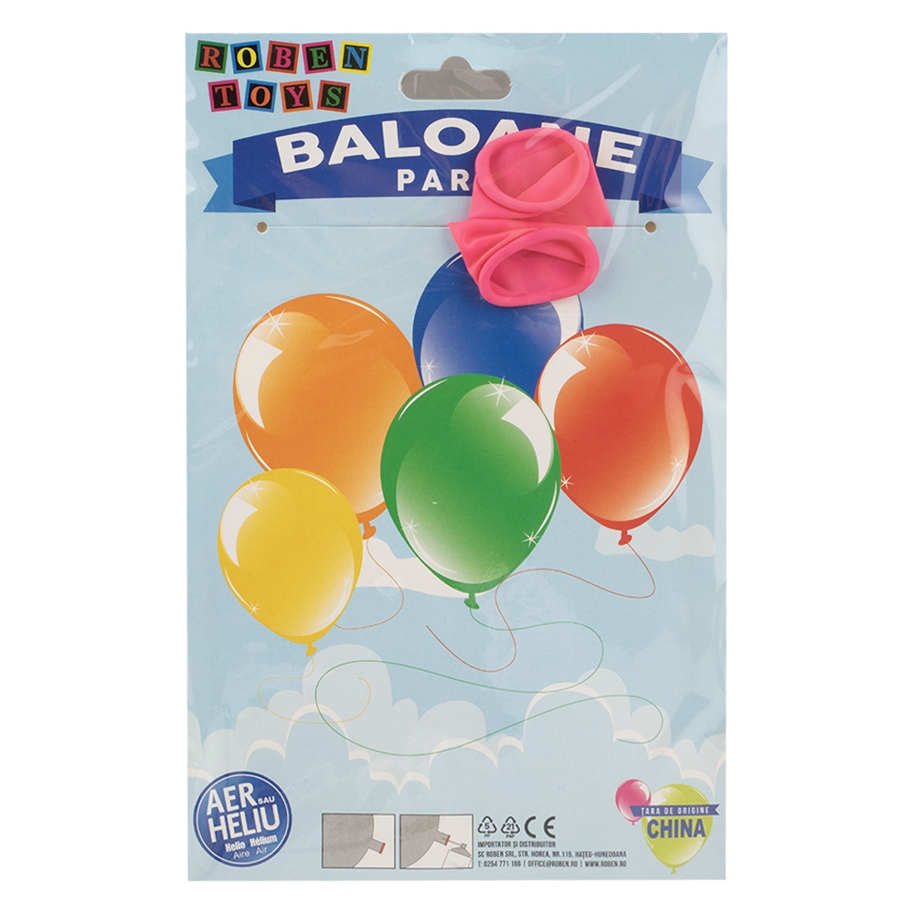 Baloane 10 g, Roz, 2 buc/set - imagine 3