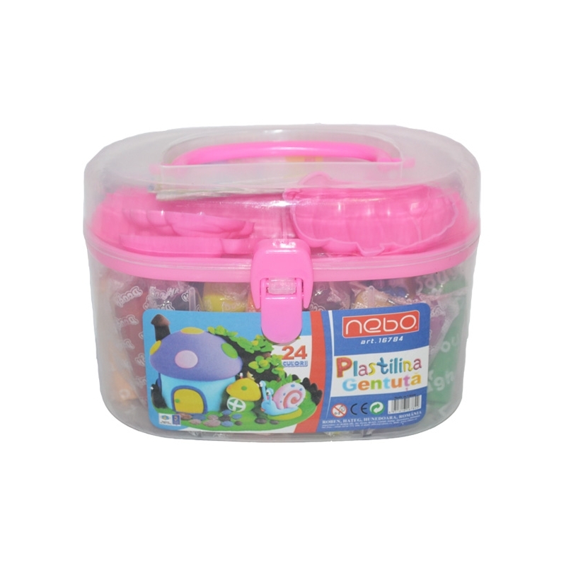 Plastilina 24 culori/gentuta + accesorii - NEBO