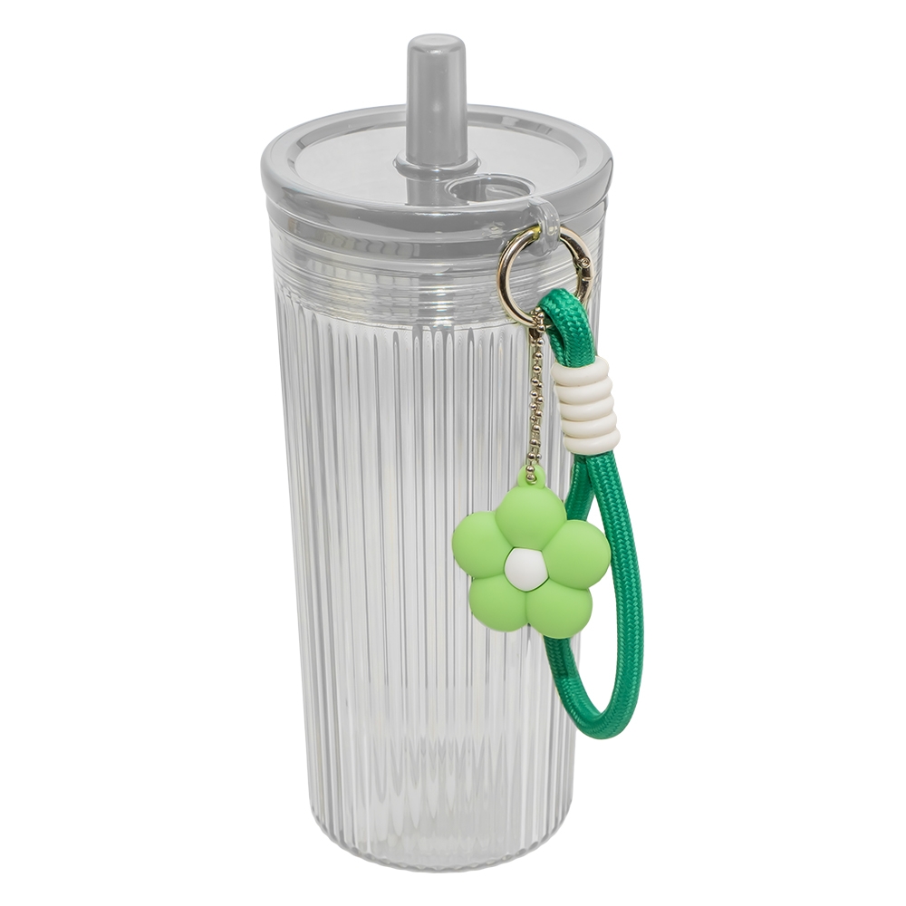 Pahar plastic, cu pai, Floare, 750 ml - imagine 6