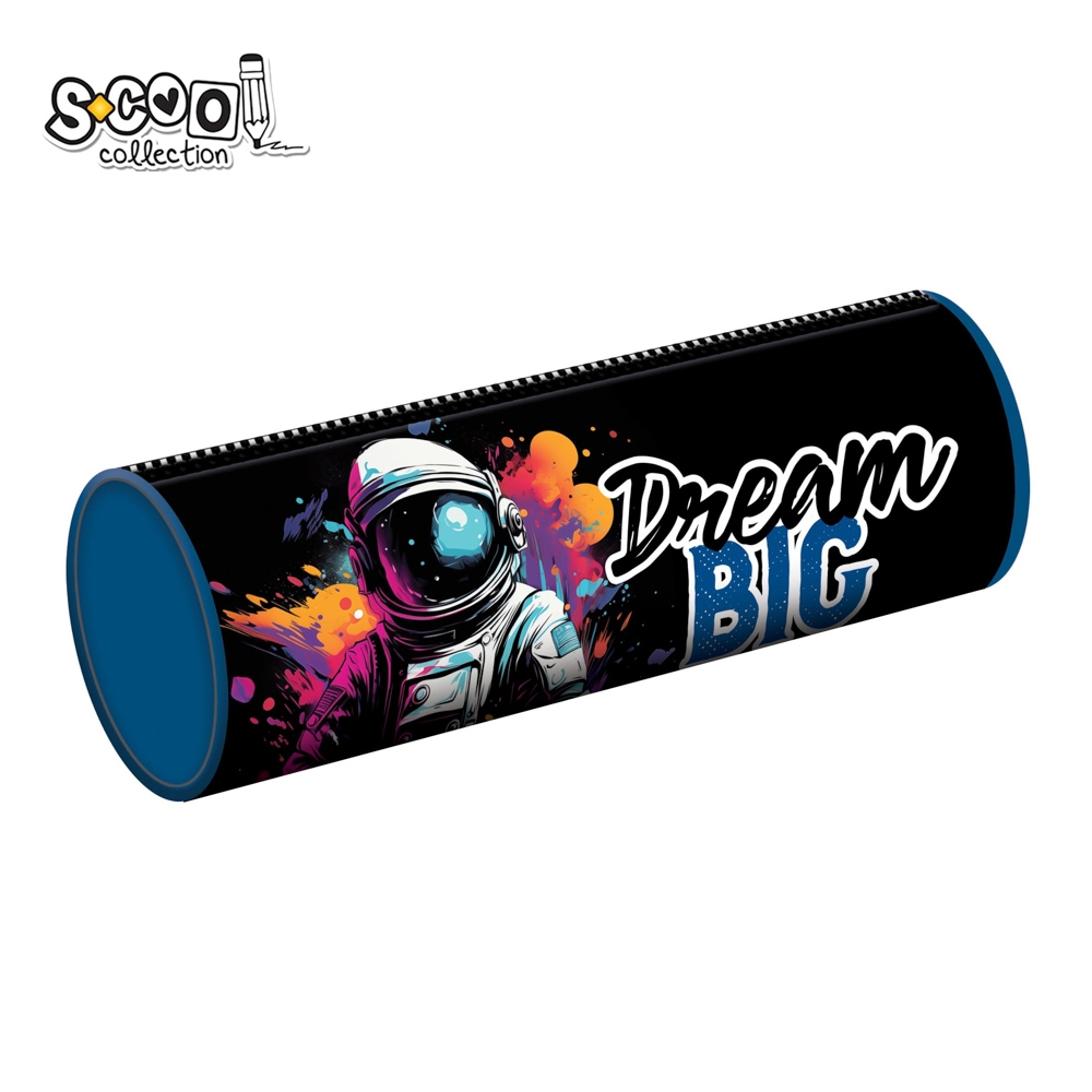 Penar borseta tubular, 1 fermoar, DREAM BIG, 21.5x7.3 cm - S-COOL