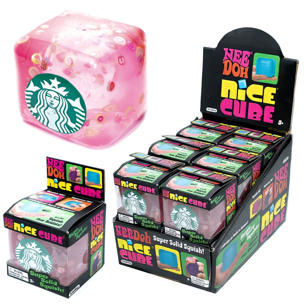 Jucarie antistres Squishy Cube, Pink Sugar
