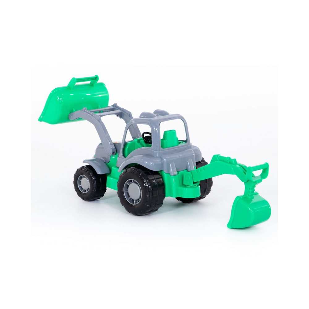 Tractor cu incarcator si excavator - Hardy, 28x13x16 cm, Pol - imagine 13