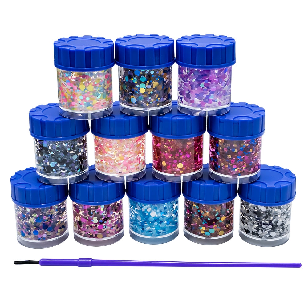 Lipici cu glitter, 15g, 12 buc/set - NEBO - imagine 4