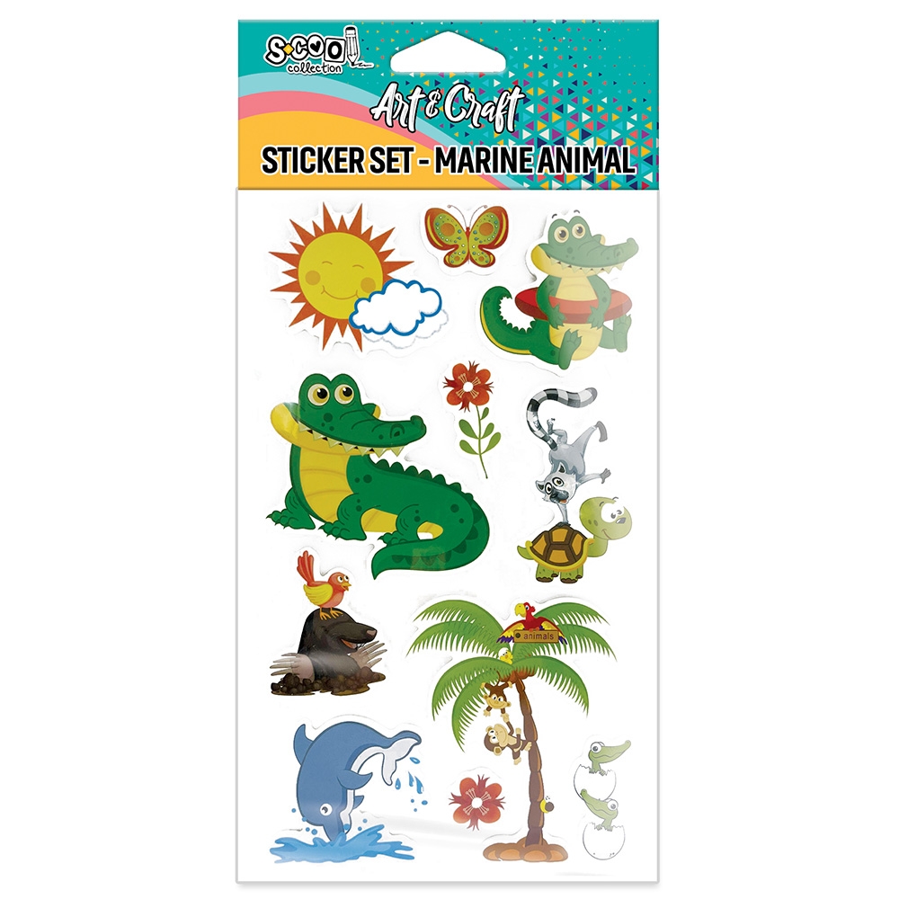 Accesorii craft, stickere 3D, Animale marine - S-COOL