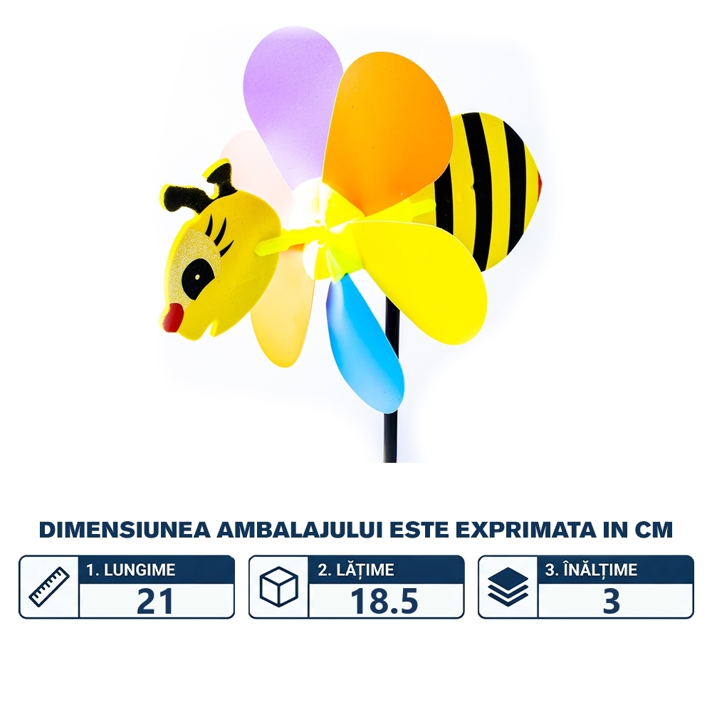 Morisca pentru vant, floare, cu animale - imagine 2