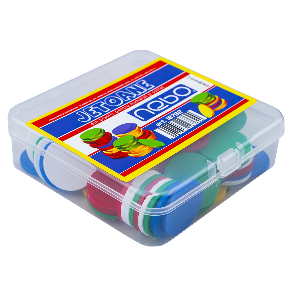 Jetoane din plastic, 80 buc/set - NEBO - imagine 4
