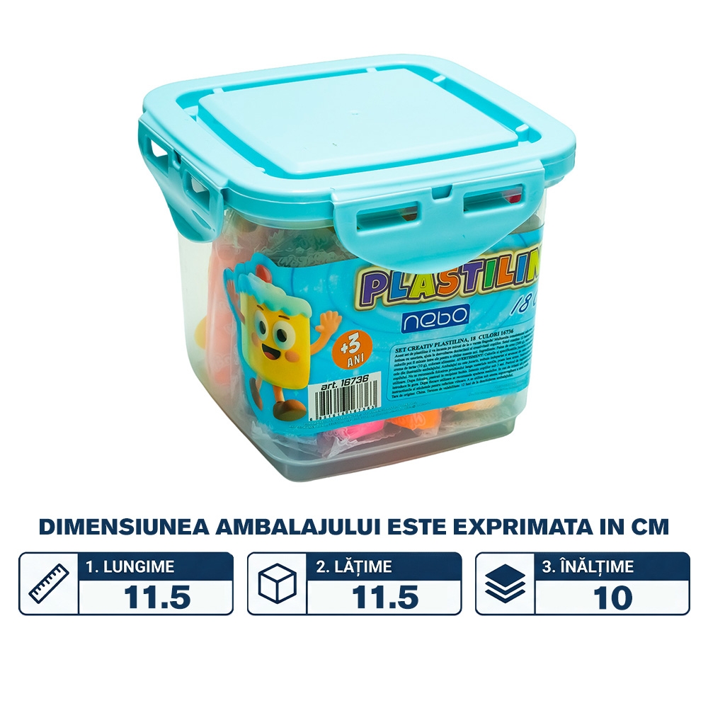 Set creativ plastilina, 18 culori - NEBO - imagine 2