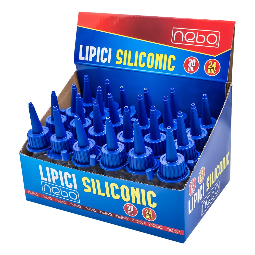 Lipici siliconic, 30 ml, 24 buc/set - NEBO - imagine 4