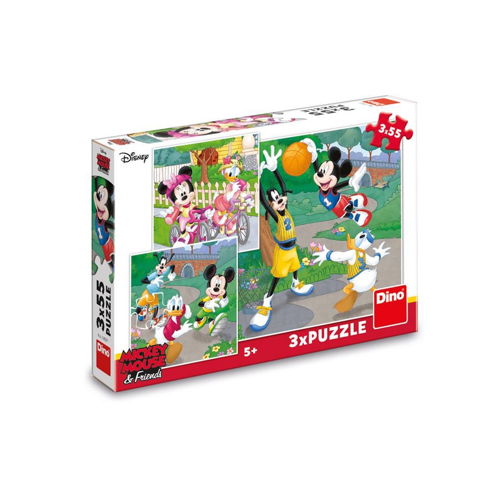 Puzzle 3x55 piese, Mickey si Minnie - DINO TOYS - imagine 4