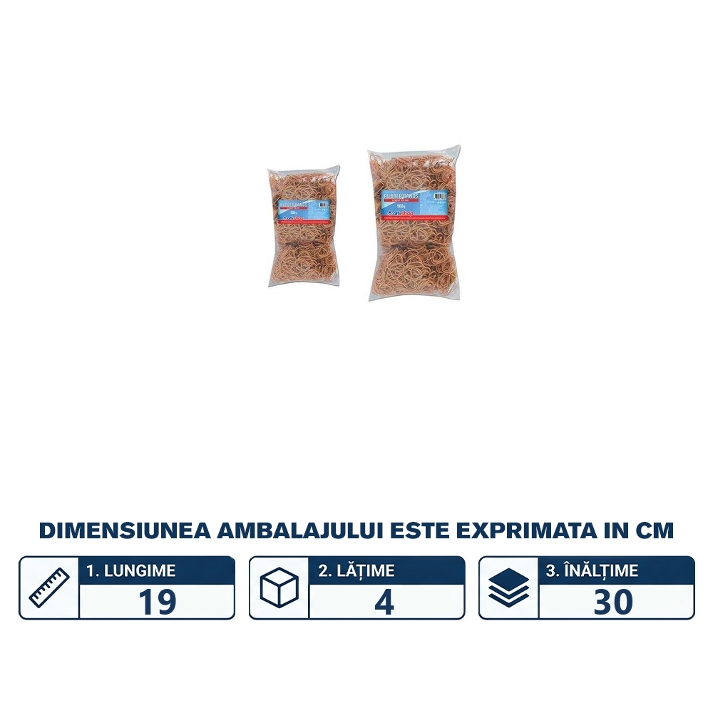 Elastice 80 mm, 500g/punga - OFFISHOP - imagine 2