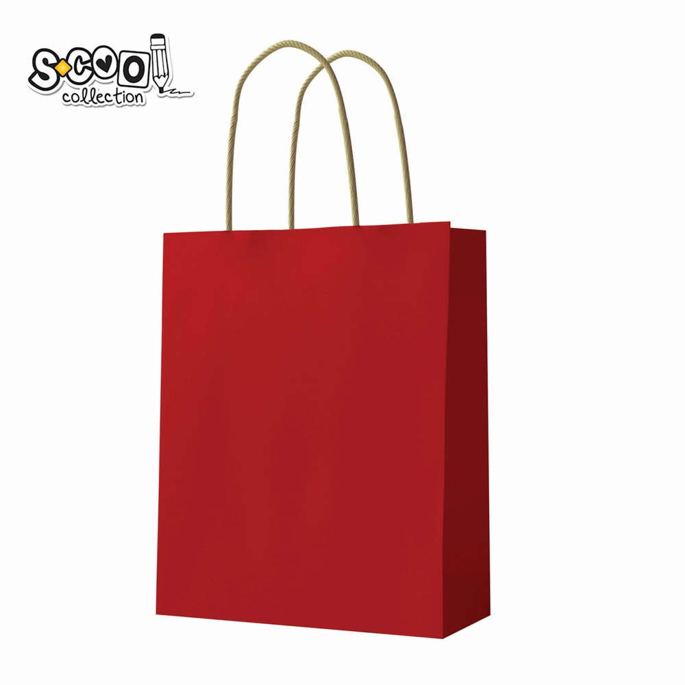 Punga hartie Craft, rosie, 18x23x10 cm, 150 gr - S-COOL