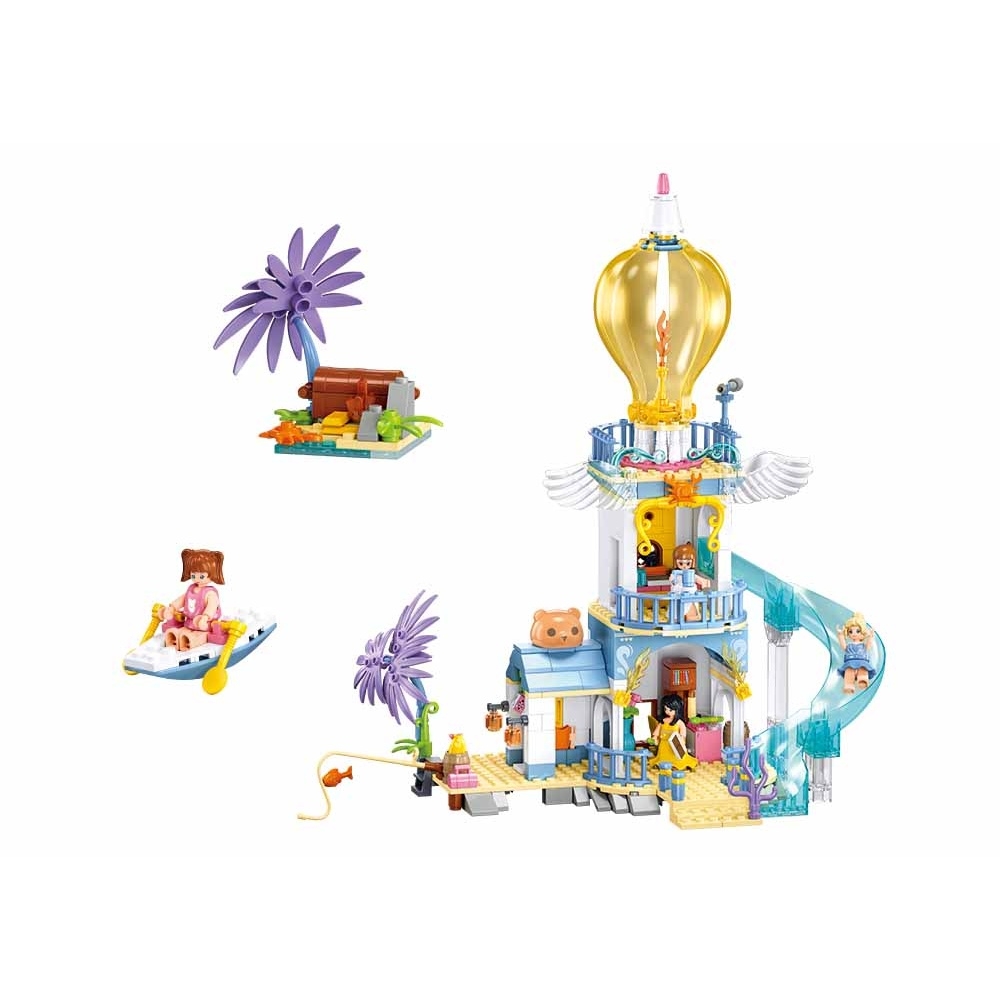 Set de constructie Girl's dream, 404 piese, Farul de la malul marii - Sluban - imagine 2