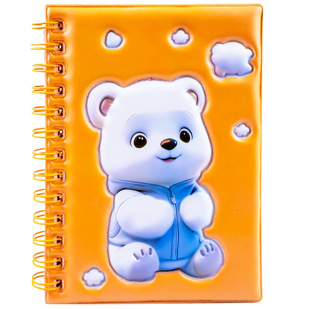 Notes A6, cu arc, 3D, Ursulet - imagine 5