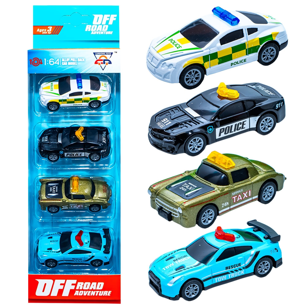 Masinute din metal, 4 buc/set
