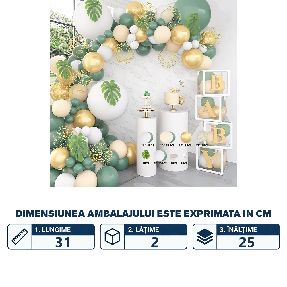 Set baloane pentru arcada, 65 buc - imagine 2