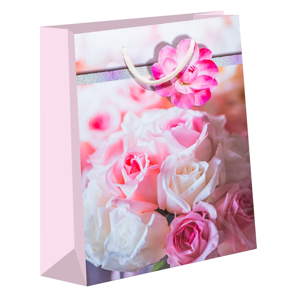 Punga cadou cu flori, 30x41x11 cm - imagine 5