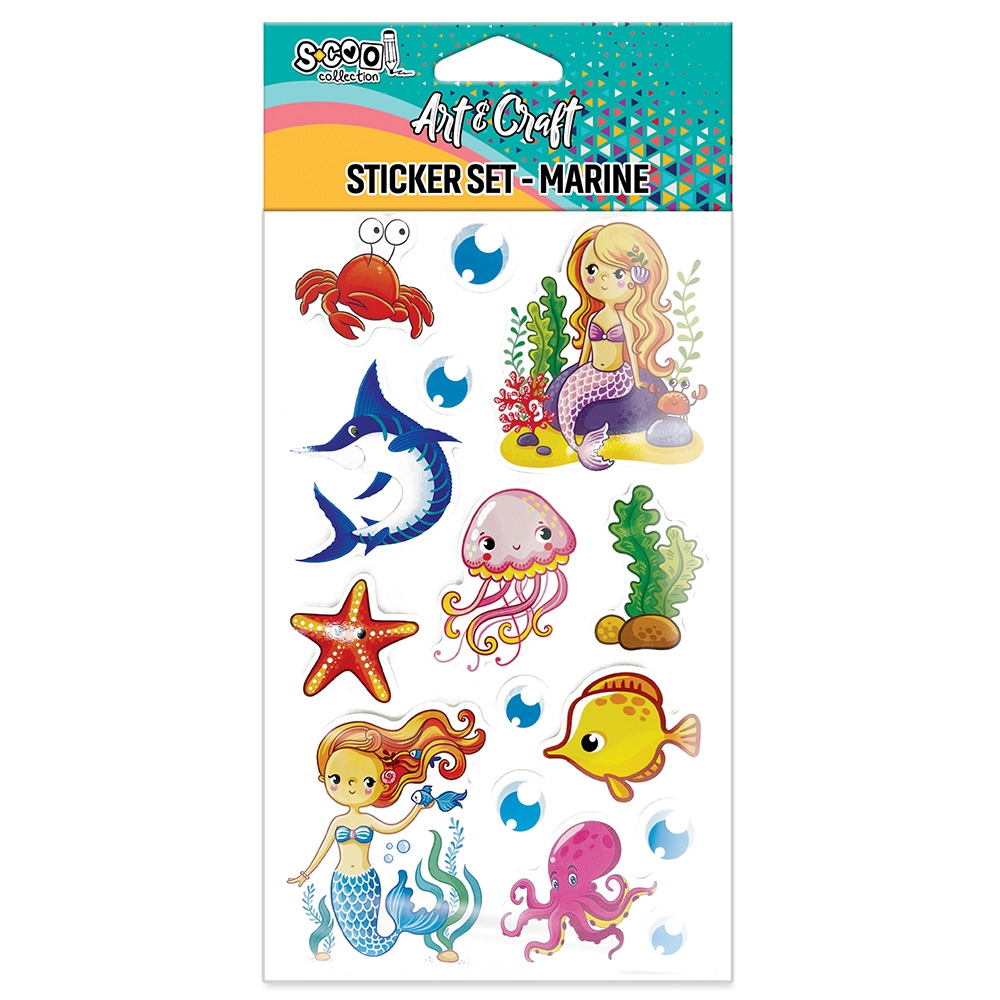 Accesorii craft, stickere 3D, Animale marine - S-COOL
