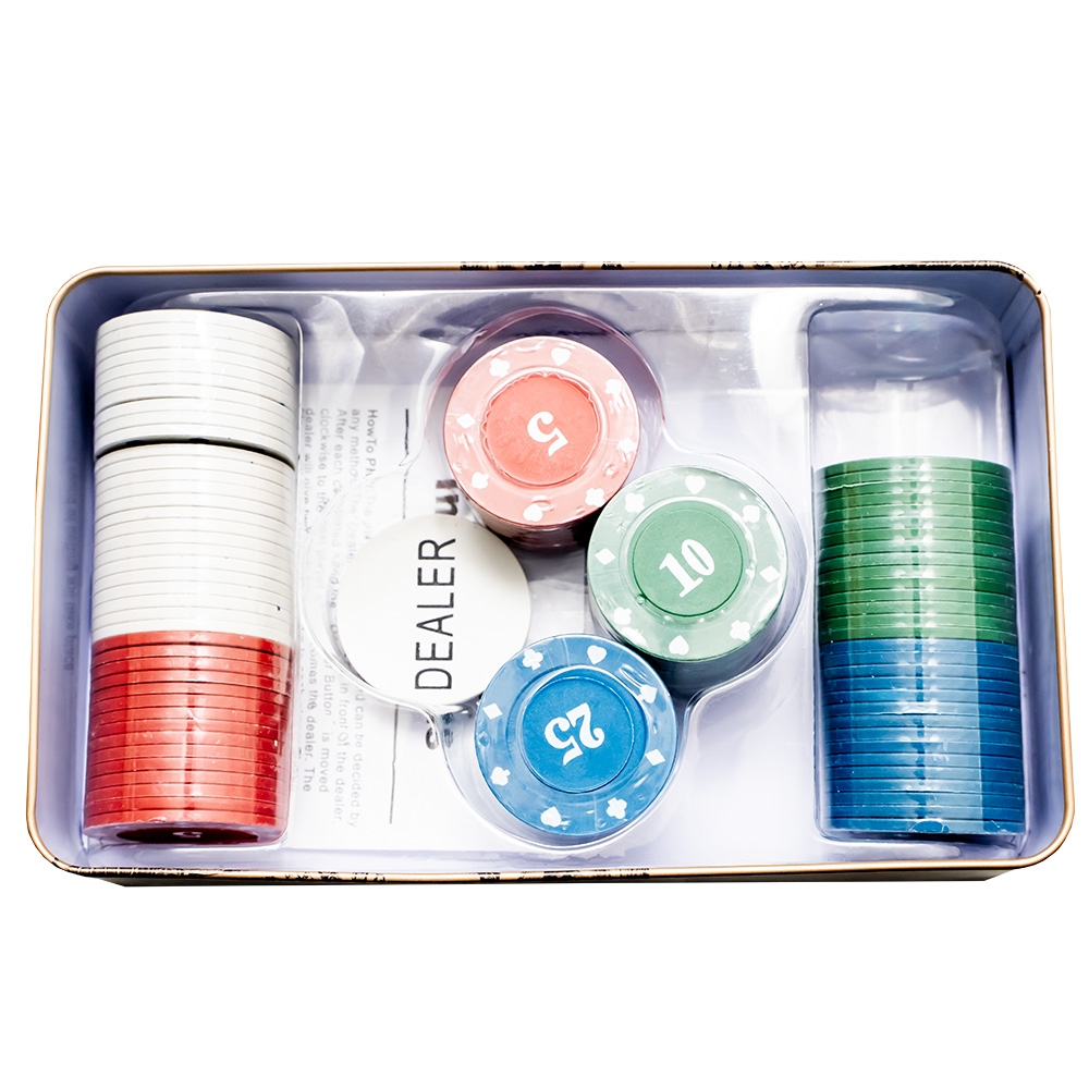 Jetoane Poker, in cutie metal - imagine 4