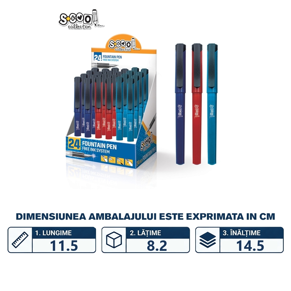 Stilou Coloured, 24 buc/display - S-COOL - imagine 2