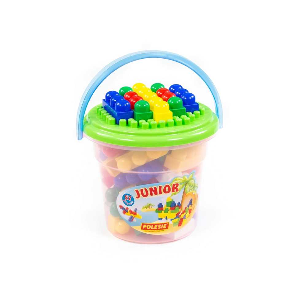 Cuburi constructii Junior, 57 piese/galetusa, Polesie - imagine 9
