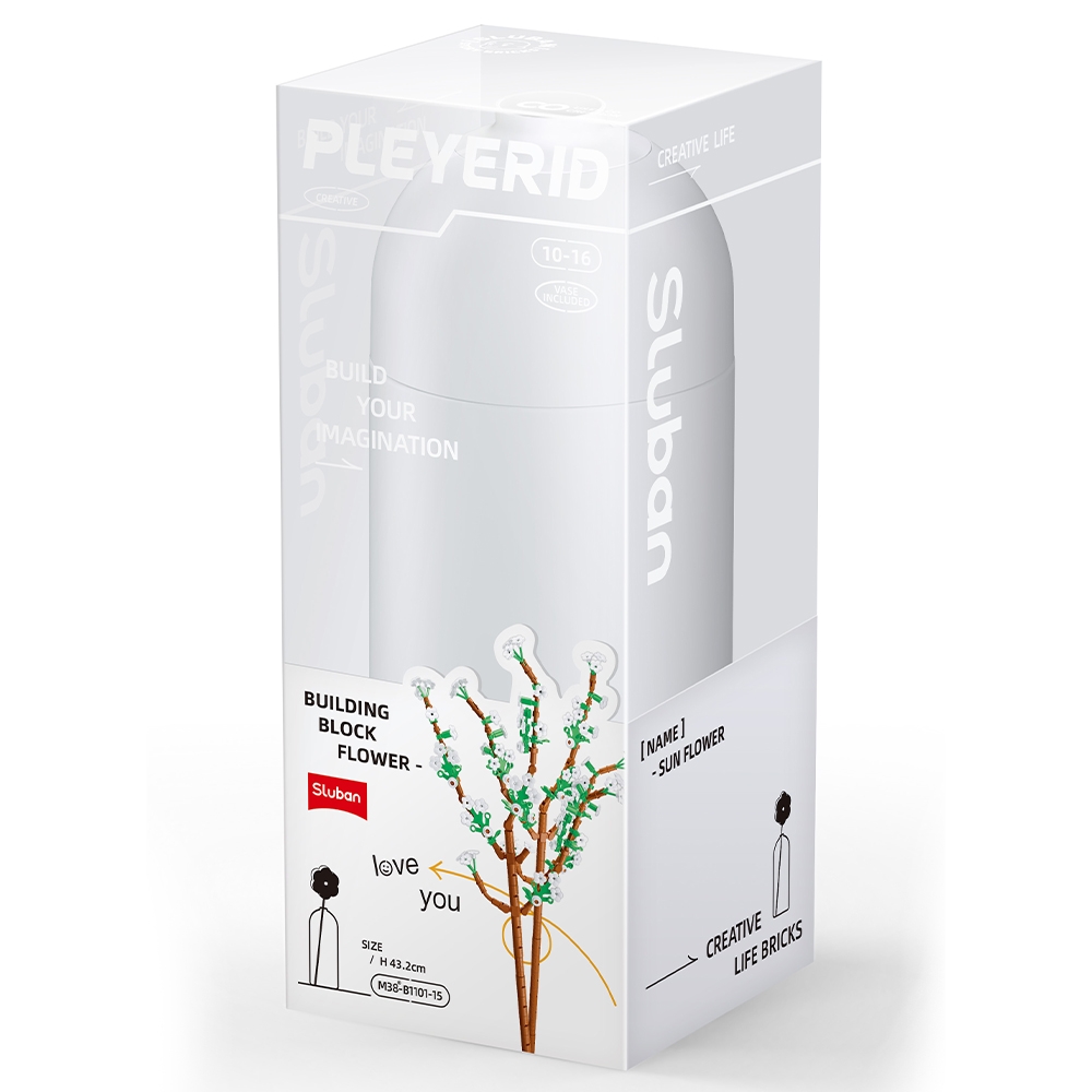 Set de Constructie Flowers, 269 piese, Fontanesia - Sluban - imagine 4