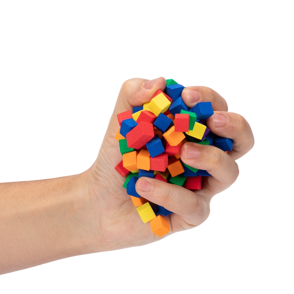 Cuburi constructii mini, autoadezive, din spuma, 1 cm - Toi-Toys - imagine 6